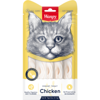 Лакомство Wanpy Cat «нежное пюре» из курицы, для кошек, 70гр.