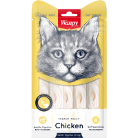 Лакомство Wanpy Cat «нежное пюре» из курицы, для кошек, 70гр.
