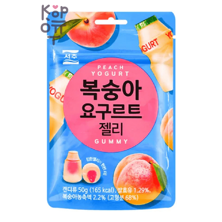 Seoju Peach Yogurt Gummy Jelly - Мармелад со вкусом персикового Йогурта, 50 г