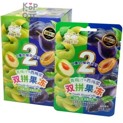 Желе фруктовое Double Flavored Jelly Фруктовое желе, со вкусом Сливы и Чернослива, 66гр.