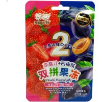 Желе фруктовое Double Flavored Jelly Фруктовое желе, со вкусом Сливы и Чернослива, 66гр.