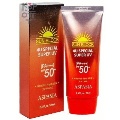 Aspasia Sun Block UV Special Super SPF 50+/PA+++ - Солнцезащитный крем для лица 70мл.