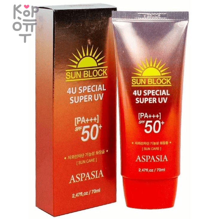 Aspasia Sun Block UV Special Super SPF 50+/PA+++ - Солнцезащитный крем для лица 70мл., купить с доставкой на дом фото 1 — Корейские товары для всей семьи(КорОпт)