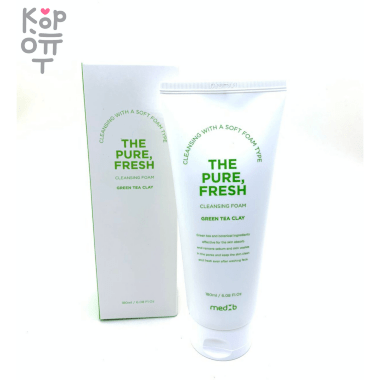 Med B The Pure Fresh Cleansing Foam Green Tea Clay - Освежающая очищающая пенка c Зеленым Чаем 180мл. — Корейские товары для всей семьи(КорОпт)