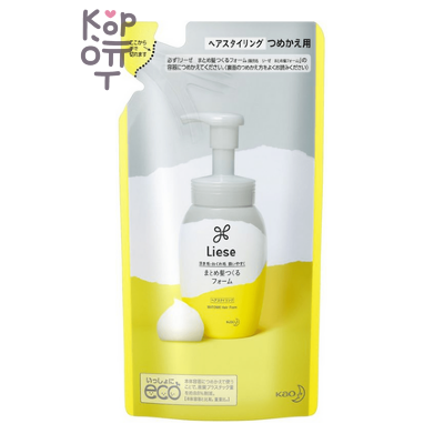 KAO Liese Matome Hair Foam - Пенка для укладки волос и создания хвостов и пучков, запасной блок, 180мл