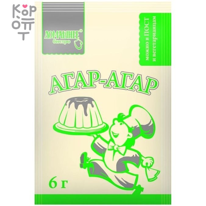 Добавка пищевая Агар-агар, Домашнее Бистро, 6г, купить с доставкой на дом фото 1 &mdash; Корейские товары для всей семьи(КорОпт)