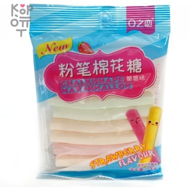 Маршмеллоу Q Chalk Shape Marshmallow с ароматом клубники &mdash; Корейские товары для всей семьи(КорОпт)
