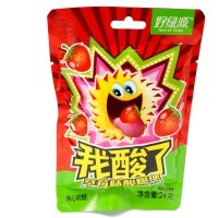 Кислая сэндвич помадка I'm Sour Little Strawberry Flavored Sour Ball Sandwich Fudge Candy - Кислый взрыв со вкусом Клубники