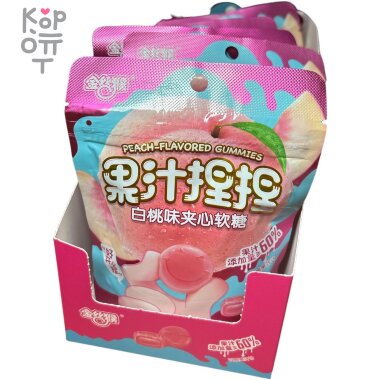 Жевательный мармелад Golden Monkey - с натуральным соком и вкусом белого Персика — Корейские товары для всей семьи(КорОпт)