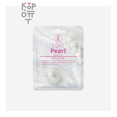 MedB Pearl Mask Pack 1 Day, 10 600 — Тканевая маска, для лица с Жемчугом, 27 г