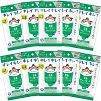 LION Kirei Kirei Antibacterial Wipes - Антибактериальные влажные салфетки для рук (на спиртовой основе) 10шт.