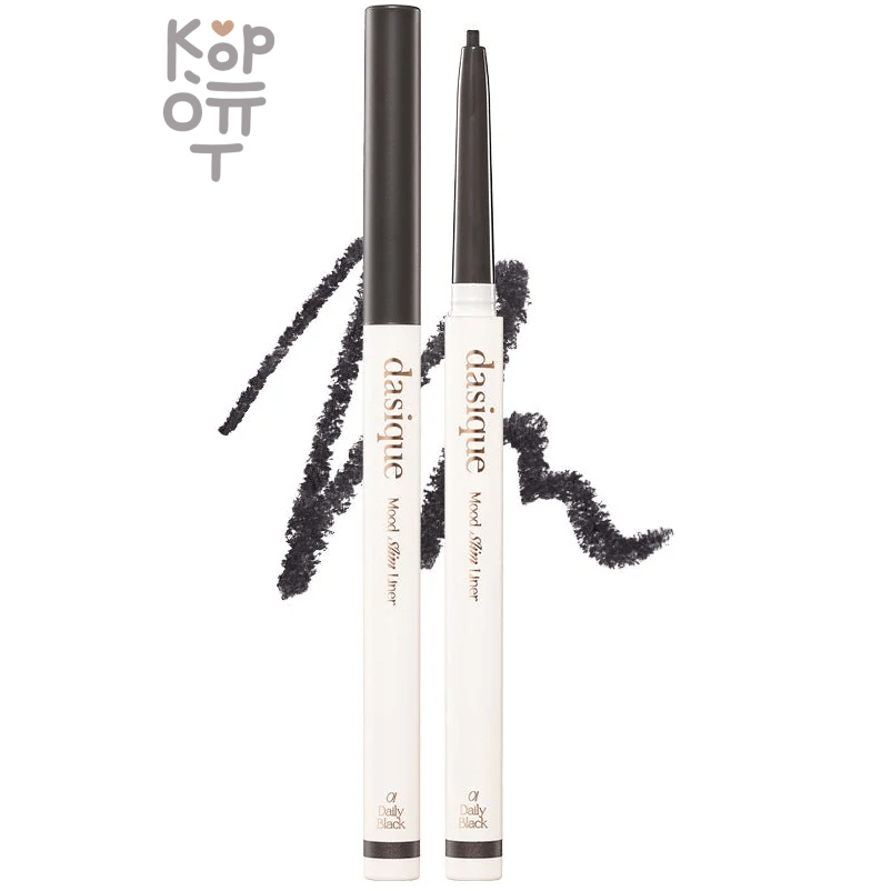 Dasique Mood Slim Gel Eyeliner #01 Black - Гелевая подводка для век, в черном оттенке.