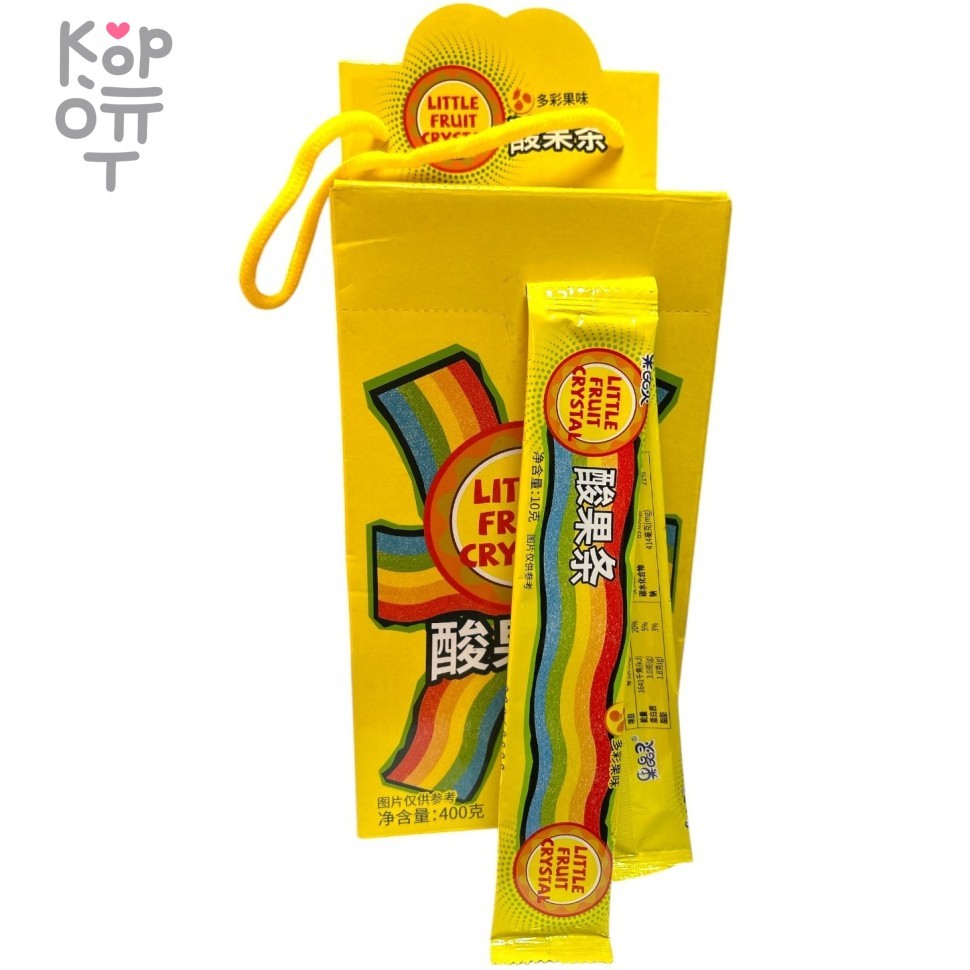 Жевательный фруктовый мармелад Little Fruit Crystal Радужные лабиринты, полоски, купить с доставкой на дом фото 1 — Корейские товары для всей семьи(КорОпт)