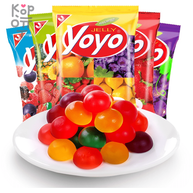 Yoyo Assorted Jelly Конфеты желейные с натуральным соком «Фруктовое ассорти» 80гр. * 24шт. по
