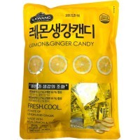 ILKWANG Lemon & Ginger Candy - Леденцовая карамель со вкусом Лимона и Имбиря, 250гр., коробка 10шт.