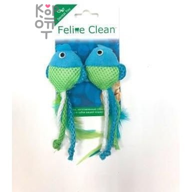 Feline Clean игрушка для кошек Dental Рыбки, ленты и перья (2 шт.)