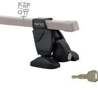TERZO BASE FOOT EF37 - Упор базовый на гладкую крышу, черный 90 мм с ключем, комплект 4шт.