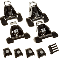 TERZO BASE FOOT EF37 - Упор базовый на гладкую крышу, черный 90 мм с ключем, комплект 4шт.
