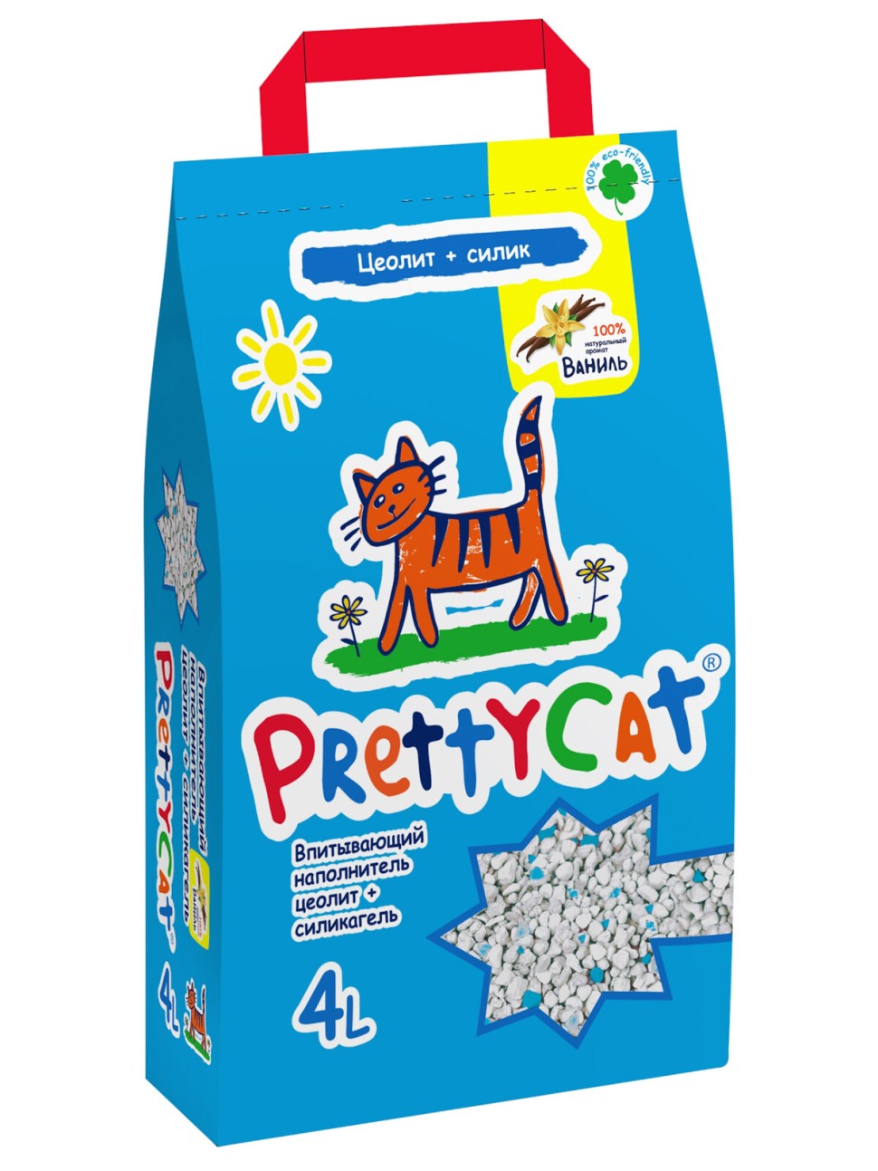 PrettyCat — Наполнитель впитывающий глиняный «Aroma Fruit» с део-кристаллами 2 кг (4 л)