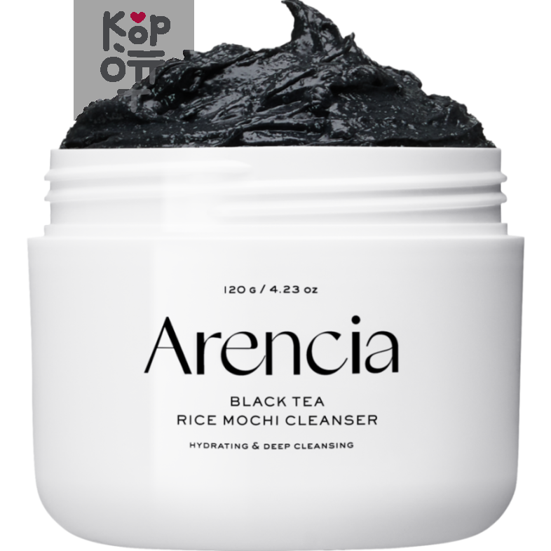 ARENCIA Black Tea Rice Mochi Cleanser Очищающее средство для умывания с чёрным чаем и юдзу, 120 г