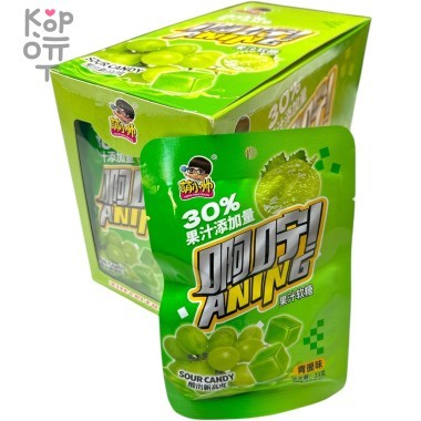 Мармелад Aning Sour Sugar Gummies с натуральным вкусом Винограда и кислым сахаром — Корейские товары для всей семьи(КорОпт)