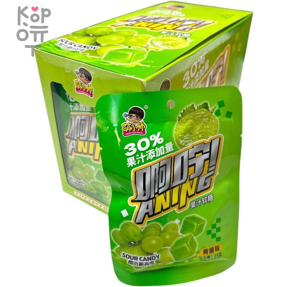 Мармелад Aning Sour Sugar Gummies с натуральным вкусом Винограда и кислым сахаром, купить с доставкой на дом фото 1 — Корейские товары для всей семьи(КорОпт)