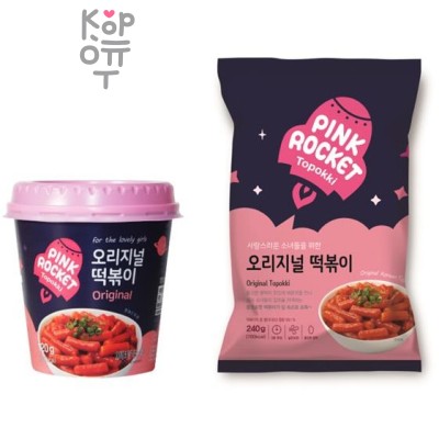 Pink Rocket Topokki Carbonara - Рисовые клецки с соусом карбонара, 120 г