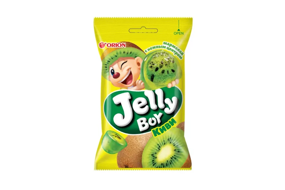 Orion — Jelly Boy Kiwi — Жевательный мармелад Orion Jelly Boy со вкусом киви, 66 г — коробка 18 шт