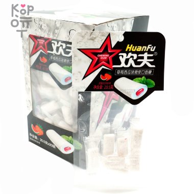 Жевательная резинка Huanfu сэндвич со вкусом Клубники — Корейские товары для всей семьи(КорОпт)