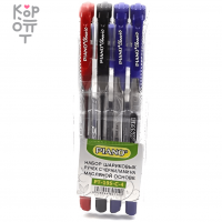 Piano Soft Ink Oil Pen - Набор цветных шариковых ручек, 4 цвета, толщина 0,7мм