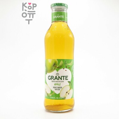 Grante Сок яблочный 100% прямой отжим, стекло, 750 мл