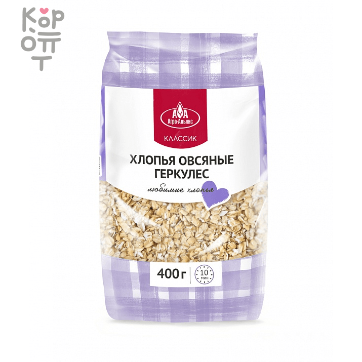 Геркулес Агро-альянс, 400гр., купить с доставкой на дом фото 1 &mdash; Корейские товары для всей семьи(КорОпт)