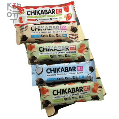CHIKALAB Батончик глазированный с начинкой, 60 г