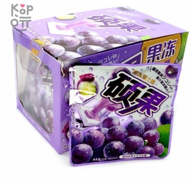 Жевательные конфеты Fruit Jelly с натуральным соком и вкусом Винограда — Корейские товары для всей семьи(КорОпт)