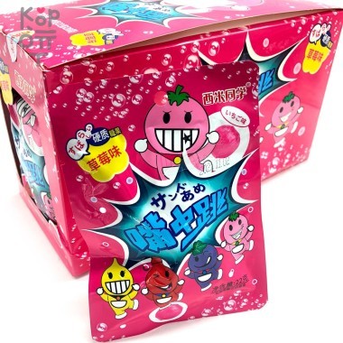 Карамель шипучка взрывашка Jump in the Mouth со вкусом Клубники — Корейские товары для всей семьи(КорОпт)