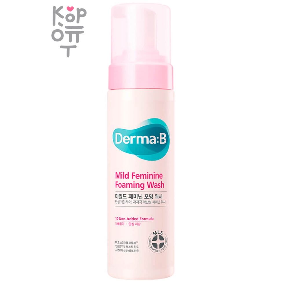 Derma B Mild Feminine Foaming Wash - Слабокислотная очищающая пенка для интимной гигиены 200 мл