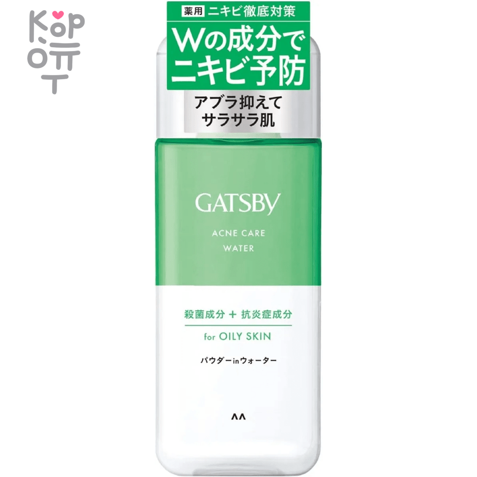 Mandom Gatsby  Acne Care Water - Мужской матирующий лосьондля ухода за проблемной кожей, склонной к Акне и воспалениям (для жирной кожи) 200мл.