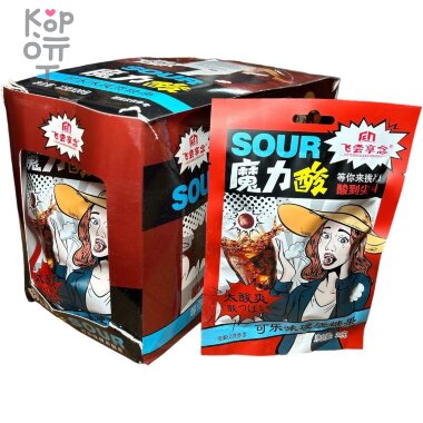 Кислые конфеты Feichang Sour Hard Candy с взрывным вкусом Колы &mdash; Корейские товары для всей семьи(КорОпт)