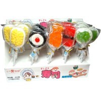 Карамель леденцовая MangGuo Lollipop Суши Сет с взрывным вкусом спелых фруктов