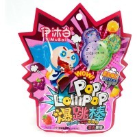 Кислая леденцовая карамель взрывашка YiMuBai Wow Pop Lollipop - Леденец на палочке 2 фрукта