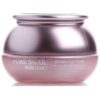 Bergamo Pure Snail Wrinkle Care Cream - Антивозрастнойрем крем для лица с Муцином Улитки, 50гр.  