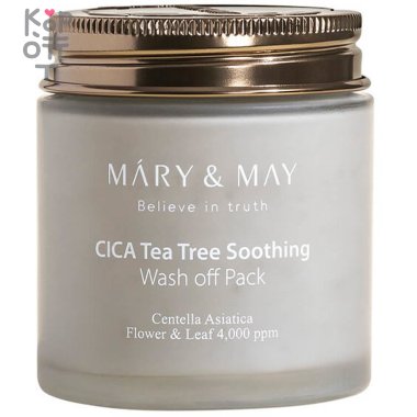 Mary&amp;May CICA TeaTree Soothing Wash off Pack - Глиняная маска для чувствительной кожи  &mdash; Корейские товары для всей семьи(КорОпт)