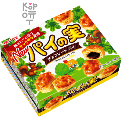 Lotte Chocolate pie nut - Печенье бисквитное с шоколадной начинкой, 73гр.