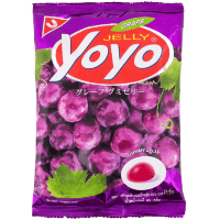 Yoyo Grape Jelly - Конфеты желейные с натуральным соком «Виноград» 80 г, Коробка 24 шт.