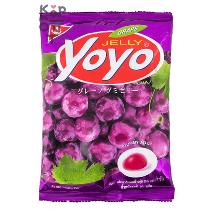 Yoyo Grape Jelly - Конфеты желейные с натуральным соком «Виноград» 80 г, Коробка 24 шт.