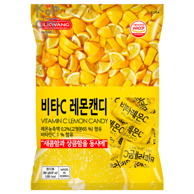 ILKWANG Vitamin C Lemon Candy - Леденцовая карамель с витамином С и вкусом Лимона, 280гр., коробка 10шт.