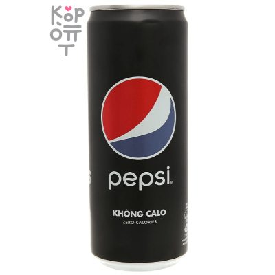 Pepsi Zero Calories - Напиток безалкогольный газированный Пепси без калорий, Вьетнам 320мл. 