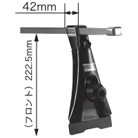 TERZO BASE FOOT EF27 - Упор базовый на желоб, черный 222.5 мм с ручной затяжкой, комплект 4шт.