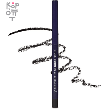 Etude House Proof 10 Gel Pencil Liner #01 Black - Гелевая подводка для глаз Черная 0,3гр. — Корейские товары для всей семьи(КорОпт)