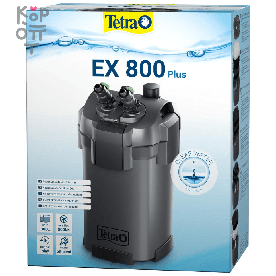 Tetra EX 800 Plus внешний фильтр для аквариумов 100-300 л по цене 15 010  руб. в интернет магазине Корейские товары для всей семьи(КорОпт)